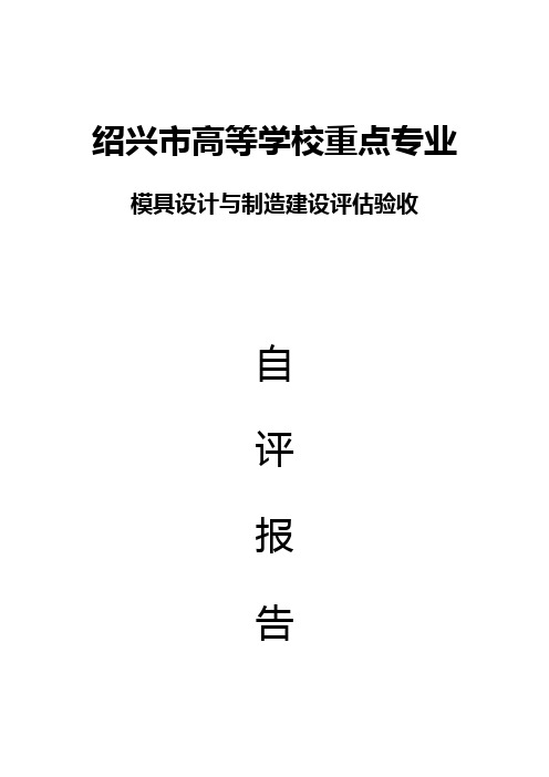 模具设计与制造建设评估验收报告