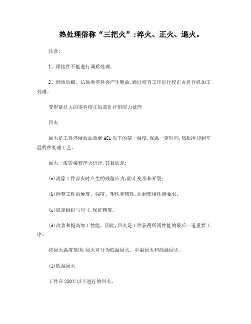 热处理三把火