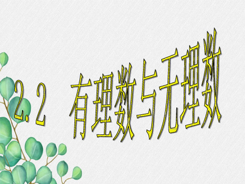 《有理数与无理数》PPT课件 (同课异构)2022年苏科版 (3)