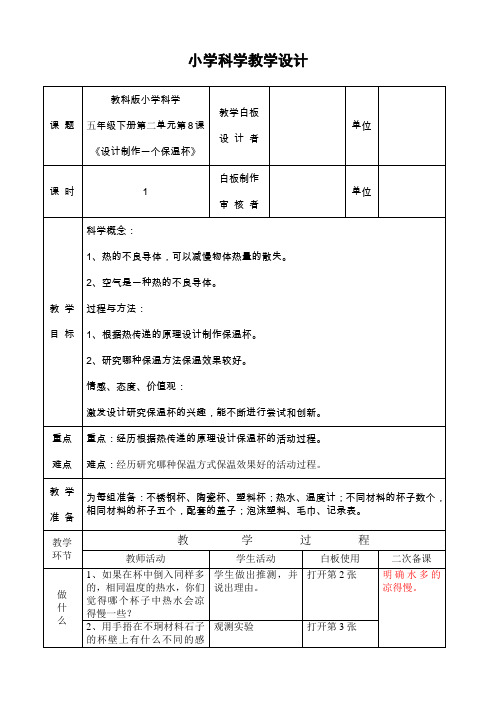 2.8设计制作一个保温杯