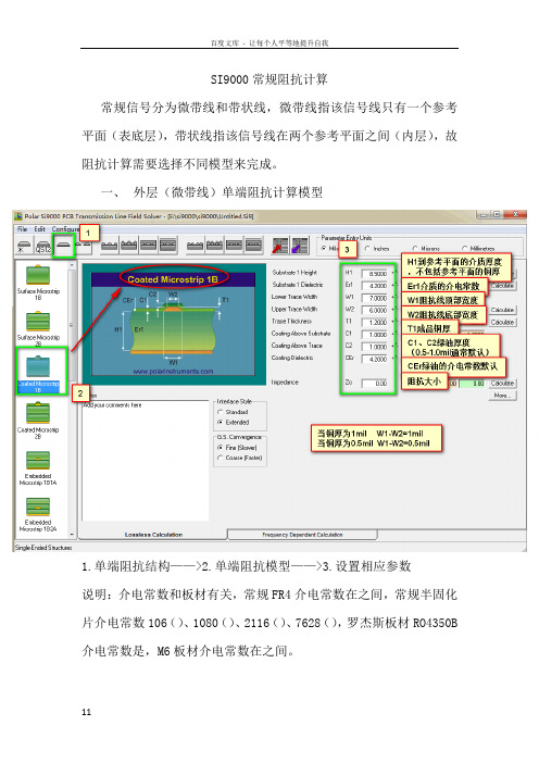 使用SI9000进行PCB常规阻抗计算