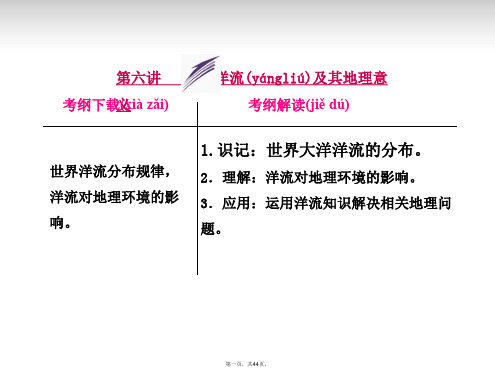 高考地理一轮复习 2.6 洋流及其地理意义课件 鲁教版必修1