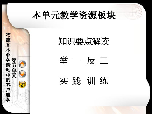 中职教育-物流营销基础与实务(机械工业版)课件：5.1 物流储存业务中的客户服务.ppt