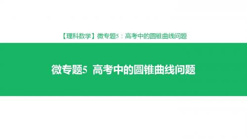 2019届高考理科数学专题   高考中的圆锥曲线问题