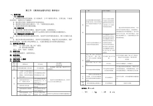 《黄河的治理与开发》教学设计