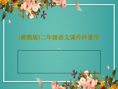 (湘教版)二年级语文课件种窗帘19页PPT