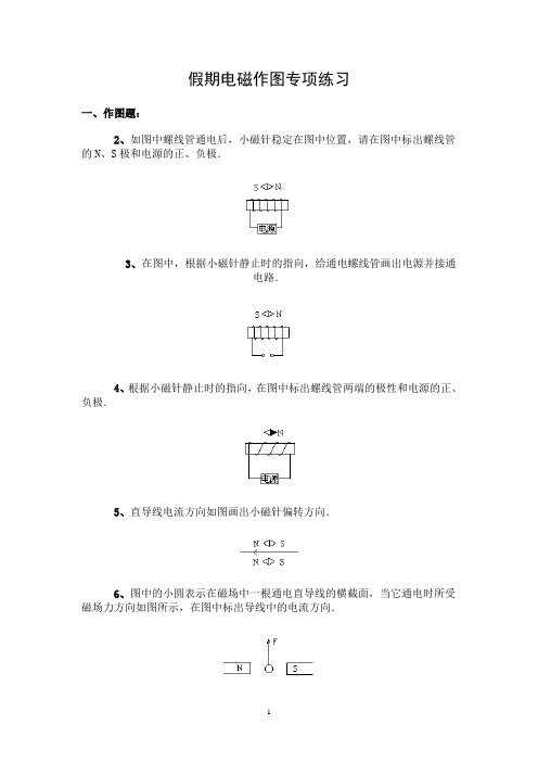 假期电磁作图专项练习