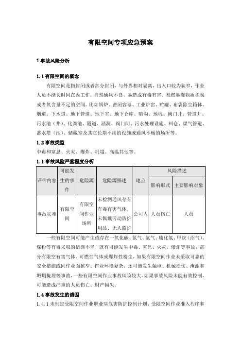 有限空间专项应急预案