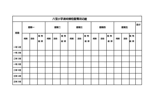 课间操检查记录