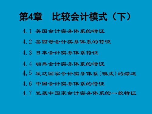 比较国际会计(下)