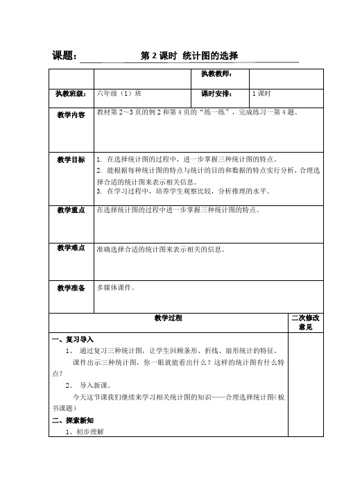 第2课时 统计图的选择