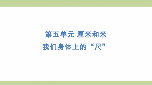 苏教版二年级上册数学 我们身体上的“尺” 知识点梳理重点题型练习课件