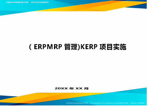 (ERPMRP管理)KERP项目实施最全版