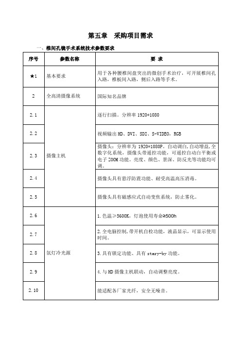 第五章采购目需求