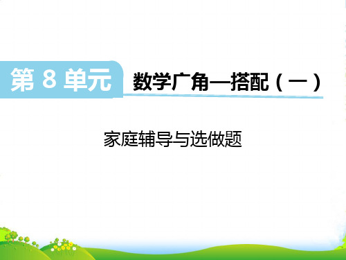 人教版二年级数学上册第8单元 数学广角—搭配(一)-课件