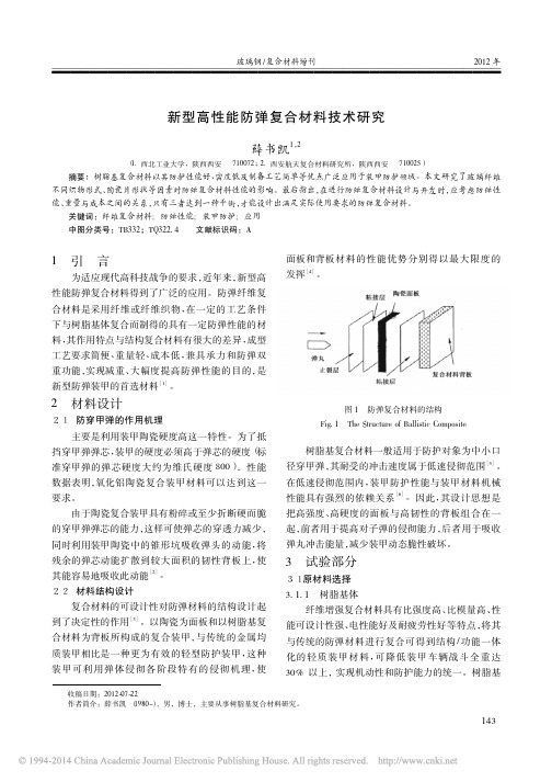 新型高性能防弹复合材料技术研究