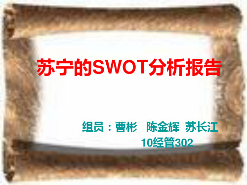 苏宁的SWOT分析报告