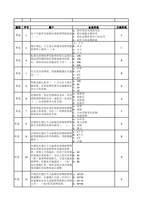 个贷授信临时资格题库1