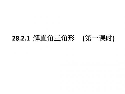 《解直角三角形(第一课时)》教学PPT课件【初中数学】公开课