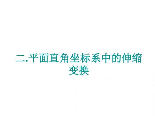 高二数学平面直角坐标系中的伸缩变换