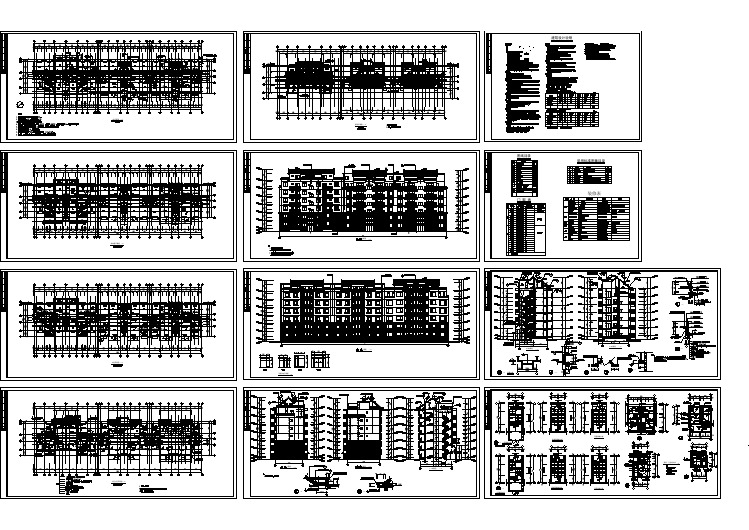 崇州市某小区3600平米6+1层砖混结构住宅楼全套建筑设计CAD图纸