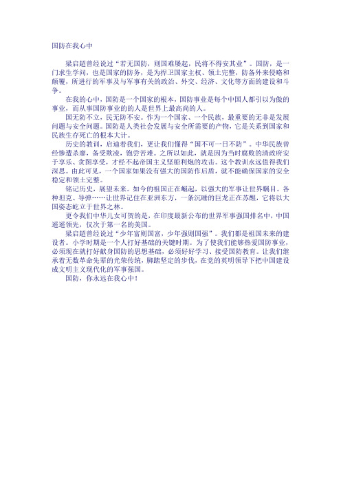 国防在我心中
