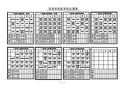 成人班课表