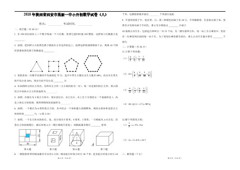 陕西省西安市高新一中小升初数学试卷 (10)