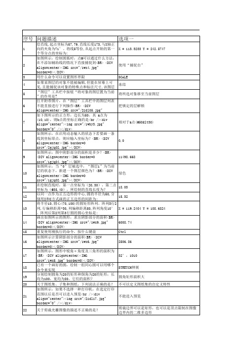 2013 AutoCAD初级工程师样题