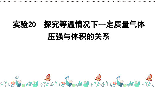 一轮复习新人教版实验20探究等温情况下一定质量气体压强与体积的关系课件(46张)