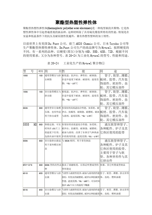 聚酯型热塑性弹性体
