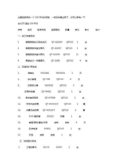 这是我家做的一个100平米的标配