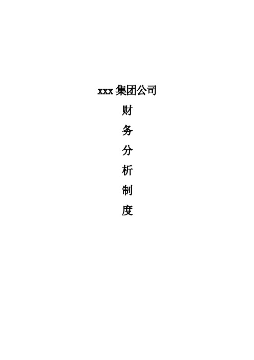 某集团公司财务分析制度(doc 13页)