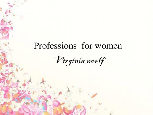 prefessions for women 女性的职业