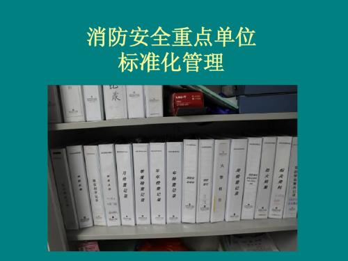 重点单位消防安全标准化管理档案