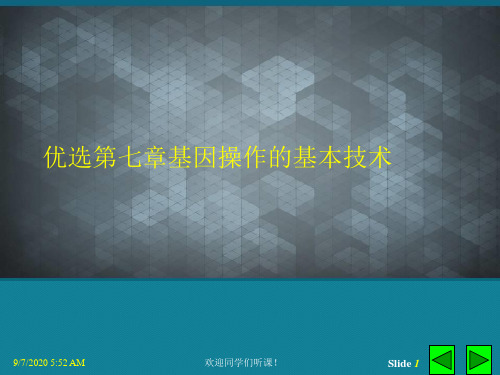 优选第七章基因操作的基本技术