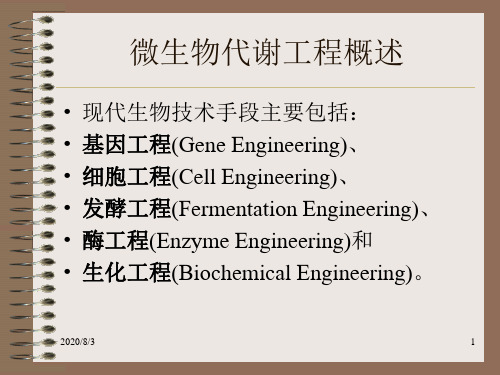 1.微生物代谢工程概述