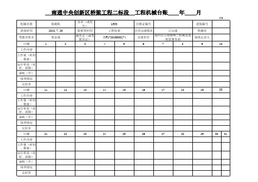 装载机台账