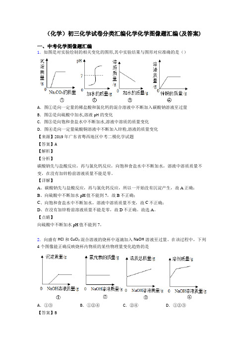 (化学)初三化学试卷分类汇编化学化学图像题汇编(及答案)