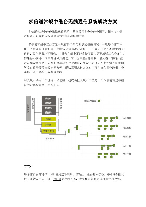 多信道常规中继台无线通信系统解决方案