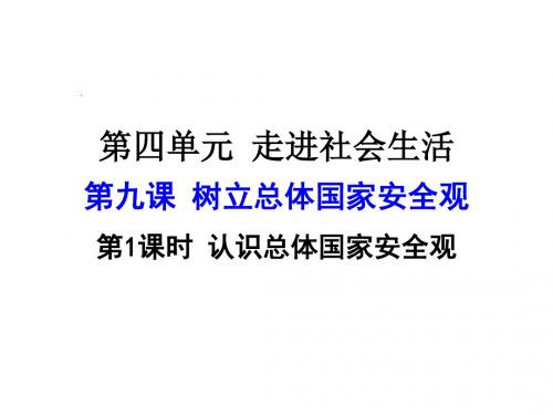 最新人教版八年级道德与法治上册第九课 第一节认识总体国家安全观课件