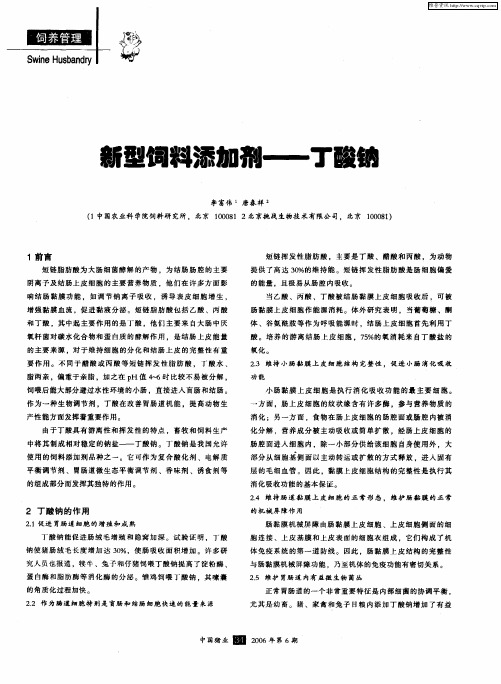 新型饲料添加剂--丁酸钠