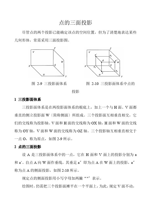 机械制造与自动化《点的三面投影》