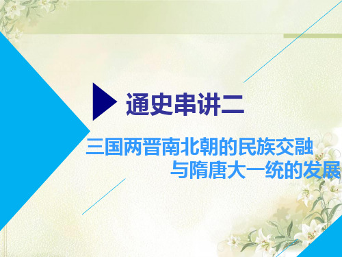 2019届高考历史二轮复习通史二三国两晋南北朝的民族交融与隋唐大一统的发展【课件】(85张)