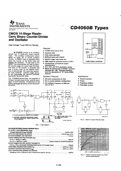 CD4060中文资料_数据手册_参数