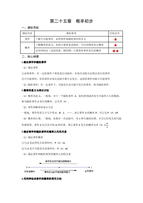 概率初步单元精编讲义