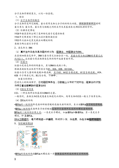 分子生物学总复习期末考试总复习