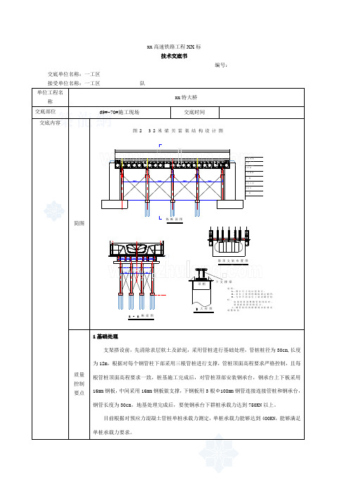 支架现浇梁施工技术交底