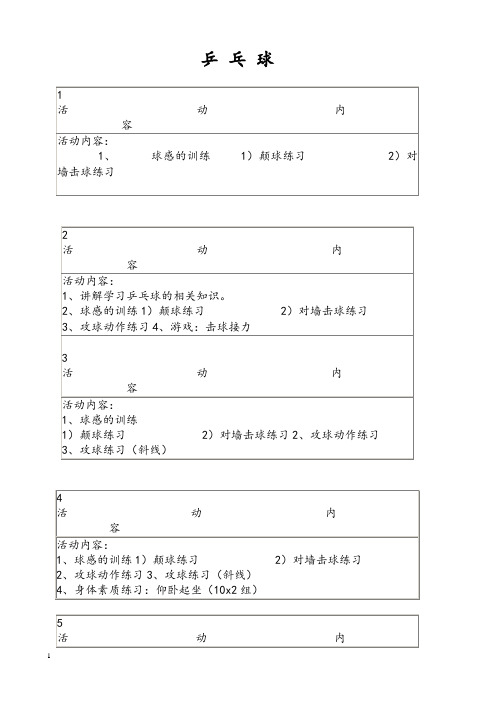 阳光体育活动记录2(精心整理)