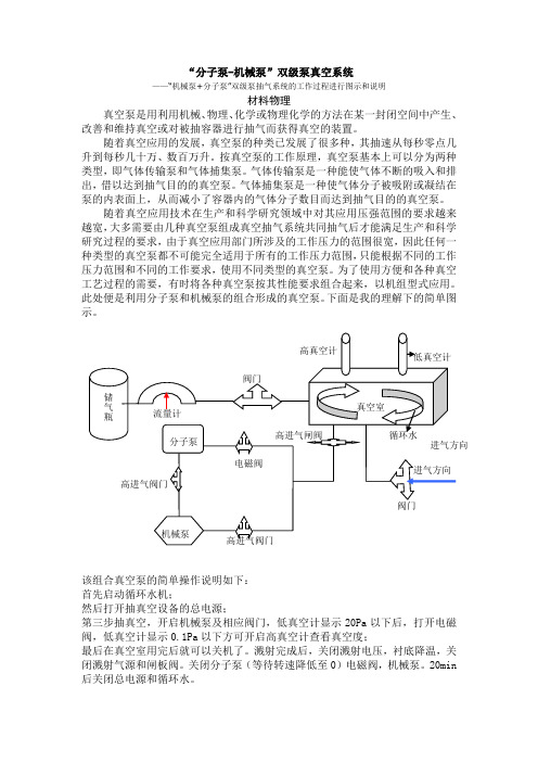 “分子泵-机械泵”双级泵真空系统